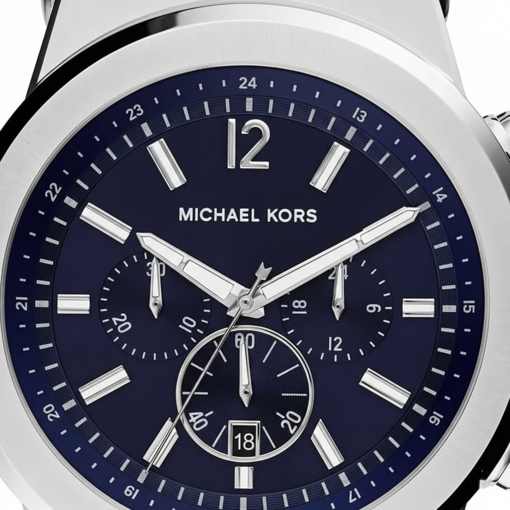 Michael Kors Dylan Chrono 48mm Navy Blue Men's Watch - Picture 7 of 10